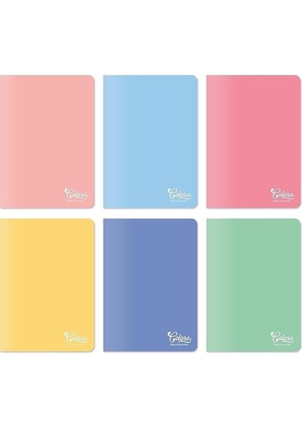 Colors A4 80 Yaprak Çizgili Defter 3'lü Paket, Somon, Pembe, Mavi indirimleri