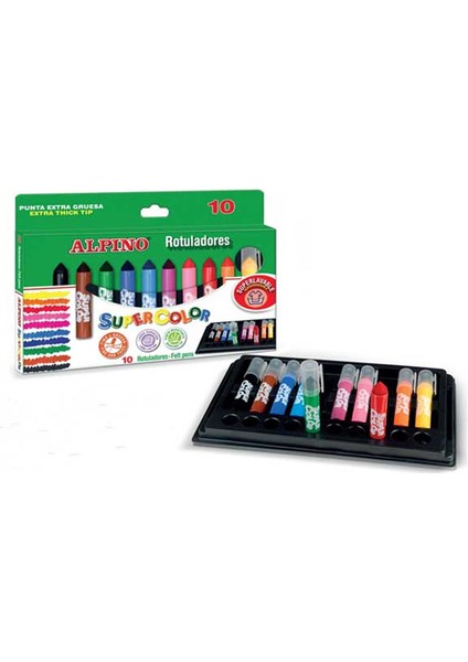 Alpıno Supercolor 10 Renk Keçeli Kalem Ar-11