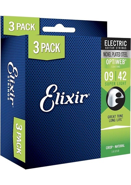 Fosfor Telleri, 3'lü Paket, Süper Hafif (.009-.042) Süper Hafif