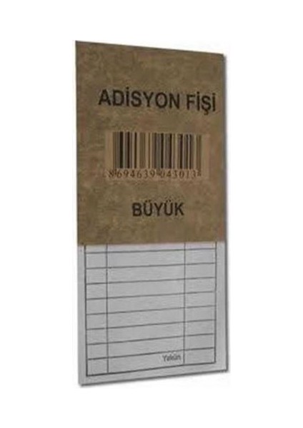 Adisyon Fişi Büyük Düzine