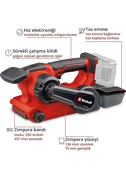 Professional Akülü Tank Zımpara Tp-Bs 18/457 Li Bl-Solo Power X-Change (18 V, Li-Iyon, Kömürsüz Motor, 3x P80 457X75 mm Zımpara Bandı Dahil) - 4466270 modelleri