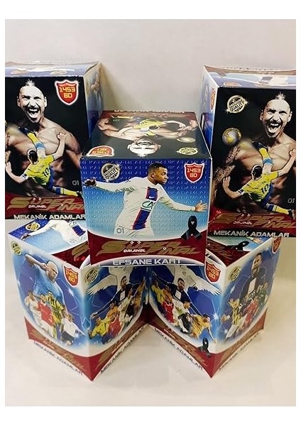 Süper Final En Son Seri Futbol Kartları Mekanik Adamlar 25 Paket 3'lü (75 Kart) modelleri