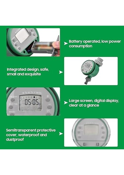 Otomatik Sulama Zamanlayıcısı Programlanmış Bahçe Sulama Zamanlayıcısı Pille Çalışan Çim Tarım Arazileri Avlu Sera Için Akıllı Su Sulama Kontrol Cihazı Genel indirimleri