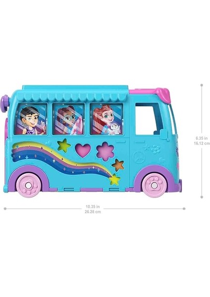 Pocket™ Karavan Macerası™ Polly Pocket Karavan Macerası Oyun Seti, Mikro Bebekler, Dönüştürülebilir Karavan, Evcil Hayvanlar ve Oyuncak Araba JCC22 modelleri