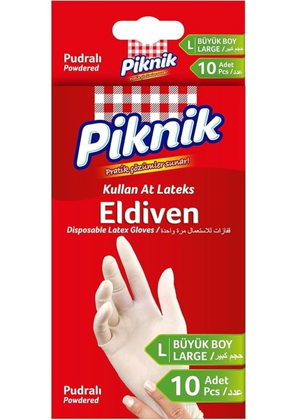 Eldiven Lateks Large-Büyük 10'lu 1394
