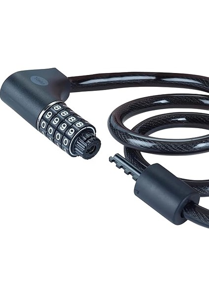 Essential Güvenlikli Şifreli ve Anahtarlı Kablolu Kilit, YCC0/12/100/2, 140 Mm, Örgü Çelik, 4 Haneli Kod, 2 Anahtar, Tuzlu Su Püskürtme Testinde 96 Saat Dayanıklılık, Bisiklete Monte Edilebilir indirimleri