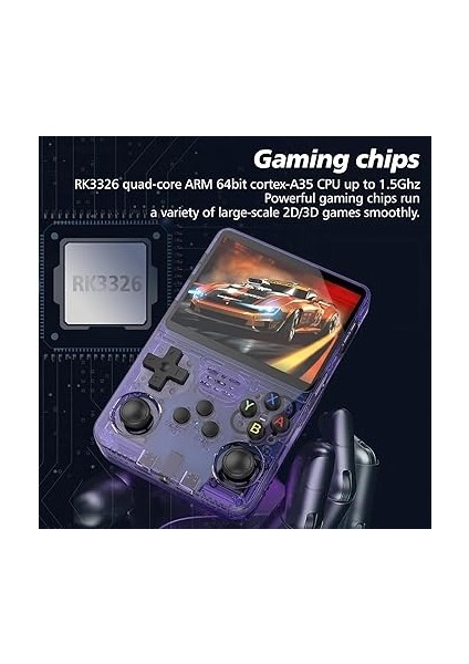 64GB Elde Taşınabilir Retro Oyun Konsolu, Dahili 20000+ Klasik Oyunlar, 3.5 Inç Hd Mıpı IPS Ekranlı Linux Sistemi, 3500MAH Taşınabilir Oyun ve Eğlence Cihazı (Mor, 128GB) fırsatları