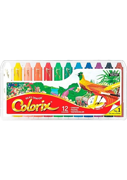 Amos CRX5PC12 Colorix Üçü Bir Arada 12'li Pp Kutu, Çok Renkli