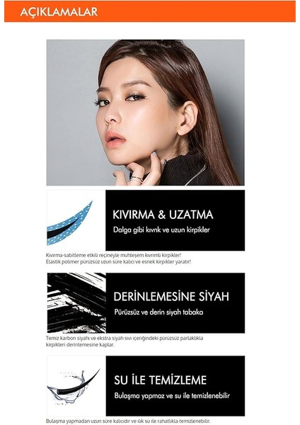 Kıvrık ve Uzun Kirpik Görünümü Sunan Maskara Over Lengthening Mascara (Wave Lash) modelleri