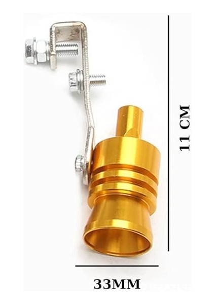 Aparatlı Islık Sesli Orta Egzoz Ucu Turbo Sesi (Krom-Gri) fiyatları