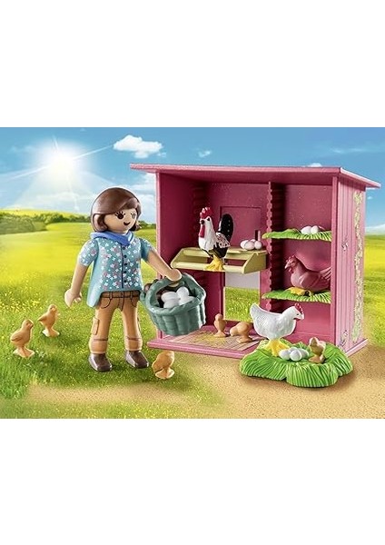 Country 71308 Civcivli Tavuklar, Çiftliğiniz Için Tavuk Ailesi - Horoz, Tavuk ve Civcivli Tavuk Kümesi, 4 Yaşından Büyük Çocuklar Için Oyuncak modelleri