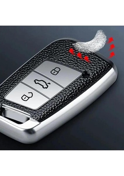 Passat B8, B8,5 ile Uyumlu Gri Süperlüx Anahtar Kabı. Anahtar Kılıfı modelleri