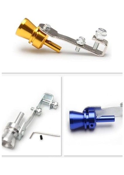 Aparatlı Islık Sesli Orta Egzoz Ucu Turbo Sesi (Krom-Gri) fırsatları