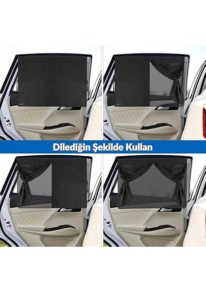 2 Adet Araç Yan Cam Perdesi Mıknatıslı Oto Güneşlik Araba Anne Bebek Emzirme Perdesi indirimleri