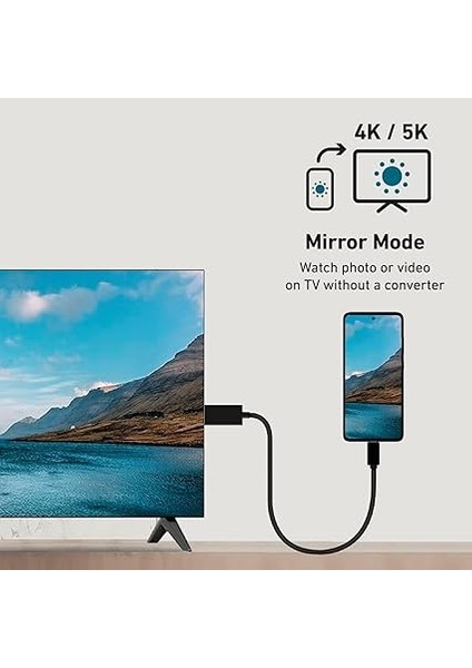 Video Adaptör Kablosu, Altın Kaplama Usb-C - HDMI Bağlantıları, Akıllı Telefonlar, Pc'ler, Imac'ler, Macbook'lar, Ipad'ler, Projektörler, Televizyonlar Için 4k/5k Kablo Uzunluğunda modelleri