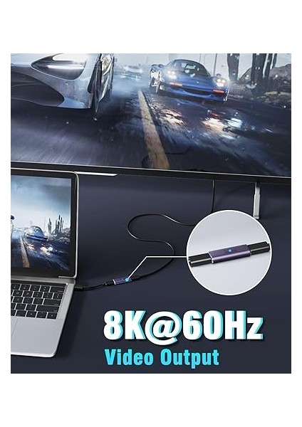 USB C Female To Female Adapter, USB C Coupler Supporting 240W Fast CHARGING/40GBPS Data Transfer, USB Type C Extender With 8K@60Hz Video For Macbook, Ipad, Thunderbolt 4/3-2 Pack, Dark Purple fırsatları
