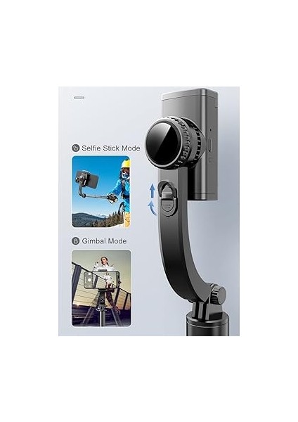 Gimble Dengeleyici Otomatik Denge Sabitleyici Alüminyum Çubuk Teleskopik Selfie Sopa Video Istikrarlı Çekim Tripod Telefon Smartphone Için L19 indirimleri