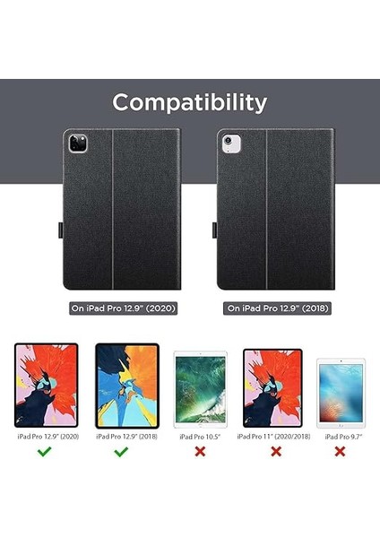 iPad Pro 12.9 2020 Kılıf-Simplicity Holder-Black modelleri