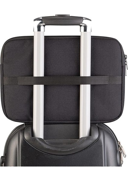WSL1500 Livorno Serisi 15.6'' Su Geçirmez Kumaş ve Su Geçirmez Fermuar Notebook, Laptop, Macbook Taşıma Kılıfı -Siyah fırsatları