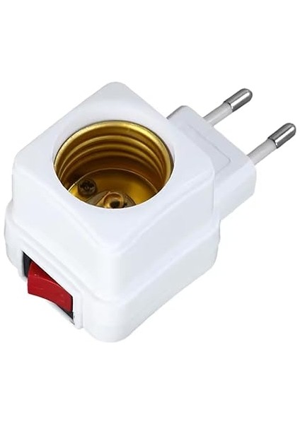 Fişli Açma Kapama Anahtarlı Prize Takılan E27 Ampul Duy, Gece Lambası