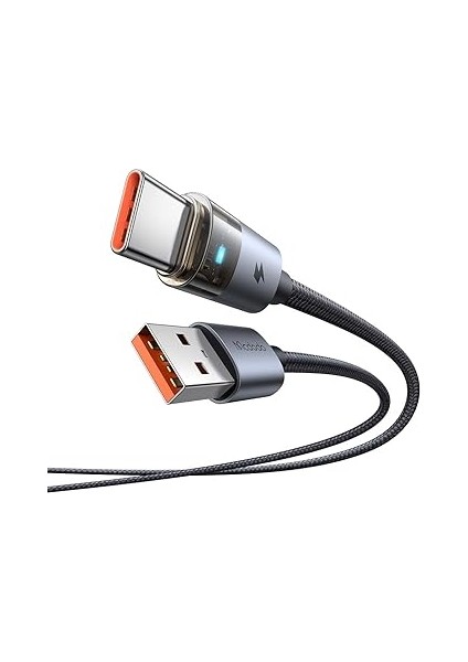 CA-6890 USB To Type-C Hızlı Şarj Kablosu | Gösterge Işıklı, 6A Akım Destekli fiyatları