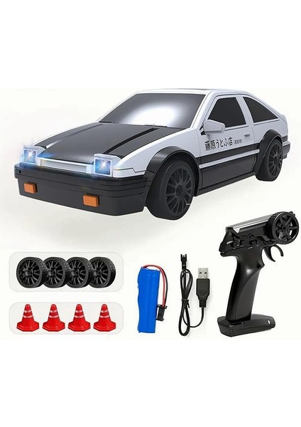 Ghz Uzaktan Kumandalı 4x4 Şarjlı Işıklı Drift Yapan Araba - Uzaktan Kumandalı Rc Drift Aracı (Beyaz)