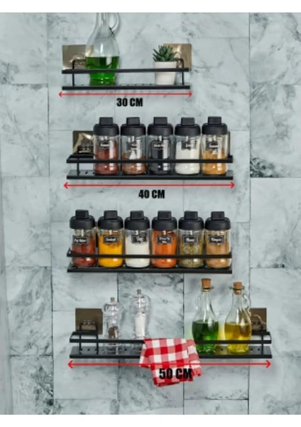 2'li Metal Yapışkanlı Banyo Rafı Organizer (40CM x 10CM) indirimleri