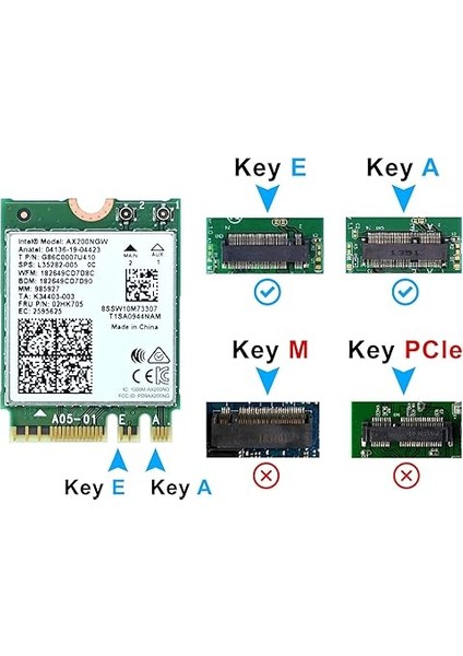 Wifi 6 AX200 Ngw Wifi Kartı Pc Çift Bant 5ghz 2400MBPS/ 2.4ghz 574MBPS Kablosuz Wifi Ağ Adaptörü, Bluetooth 5.0 Destekler | Mu-Mımo | Yalnızca Win 10 (32/64 Bit) Destekler fırsatları