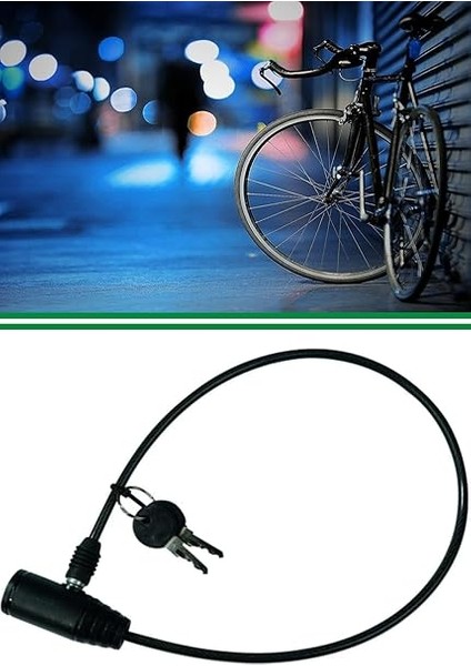 Bisiklet Motor Kask Kilidi 65 cm 1 Adet Çelik Halatlı Dayanıklı Kilit 1410 fiyatları