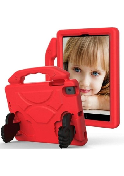 Samsung Galaxy T500 Tab A7 10.4 Inç Uyumlu Kılıf Standlı Çocuk Tablet Uyumlu Kılıfı Like - Kırmızı