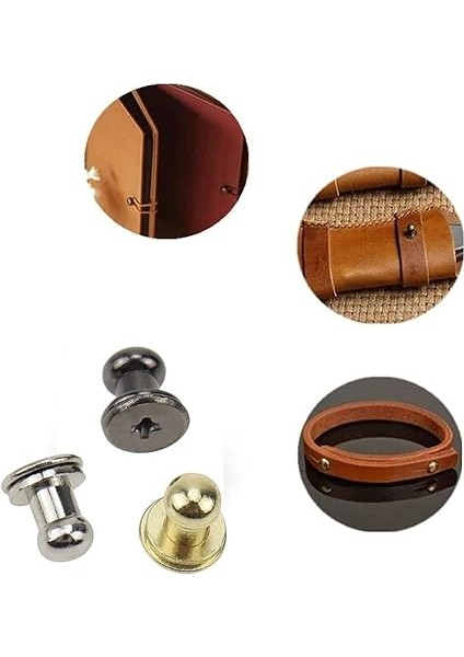 Deri Perçinler 80 Parça Vida Perçinler 5 mm Başlı Perçinler Vidalı Kapaklı Mantar Başlı Vidalar Kendin Yap El Sanatları Deri Çanta Ayakkabı Kemer Onarım Dekorasyon indirimleri