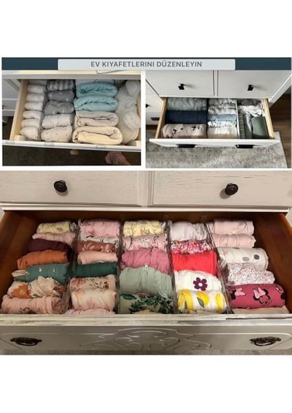 Şeffaf Akrilik Teleskopik Ayarlanabilir Çekmece Bölücü – Mutfak, Banyo ve Ofis Için Organizer Düzenleyici Set indirimleri