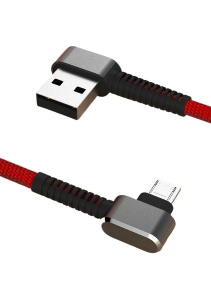 Resveq Konfulon S73 Micro USB Kablo 1m 2.1A - Kırmızı