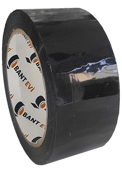 Evi Siyah Koli Bandı 45MMX100M Renkli Koli Bantları Hotmelt Yapışkanlı (Siyah)