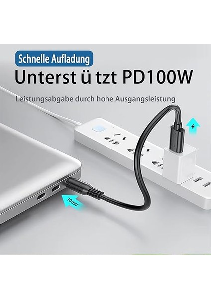 Usb-C Pd Tetik Kablosu Şarj Kablosu [pd Uyumlu 65W/100W, 5A Hızlı Şarj Yumuşak Pvc Malzeme Kullanır, Uzun Ömürlü ve Dayanıklı] 5,5/2,5 2,1 mm (12 V) Dizüstü Bilgisayarlar Için fiyatları
