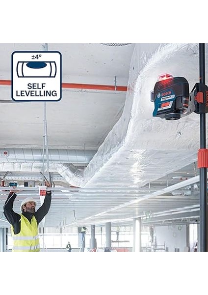 Professional Gll 3-80 C Çizgi Lazer (30M Çalışma Alanı [alıcı ile 120M], 1 x 12V 2.0AH Akü, Gal 12V-40 Şarj Cihazı, Ip 54 Toza Karşı Koruma Sistemi, Kırmızı Lazer, Bm 1 Tutucu, L-Boxx 136) indirimleri