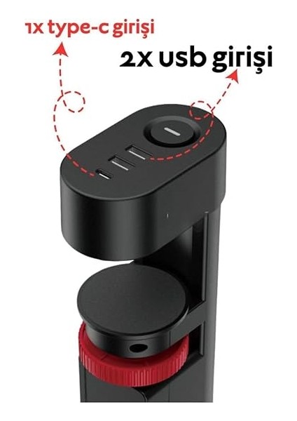 Akım Korumalı Priz Masa Kenarı Ayarlanabilir 3 Priz + 2 USB + 1 Type C Girişli Priz fiyatları