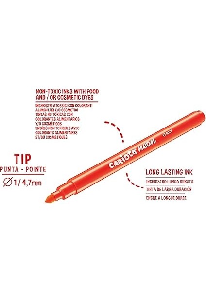 Fosforlu Yıkanabilir Keçeli Boya Kalemi 8'li fırsatları