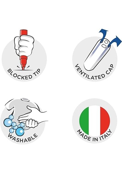 Fosforlu Yıkanabilir Keçeli Boya Kalemi 8'li indirimleri