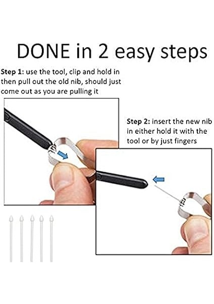 5x S-Pen Yedek Uç Samsung Galaxy Tab S7 Fe/tab S7 / Tab S7+ Plus/galaxy Tab S8 / Tab S8+ Plus/tab S8 Ultra Için Dokunmatik Stylus S Pen Uçlar Nibs Alet Seti Yeniden Dolum - Siyah fiyatları