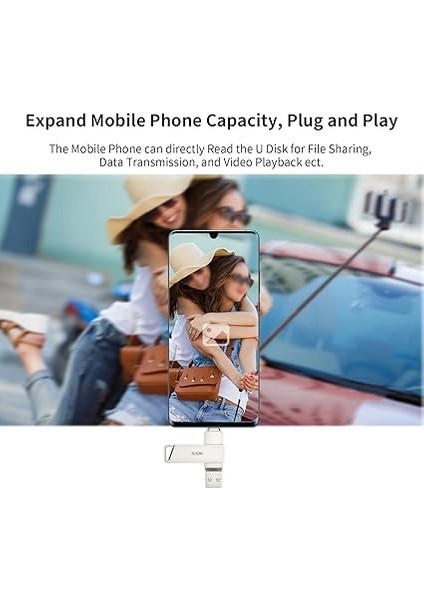 128GB USB C Flash Sürücü 200MB/S'YE Kadar Aktarım Hızı Çift Konnektörler 2'si 1 Arada Tip C+Usb 3.2 Başparmak (Jump) Sürücü Memory Stick Thunderbolt 3 Android Telefon, Macbook/pro/hava ve Daha indirimleri