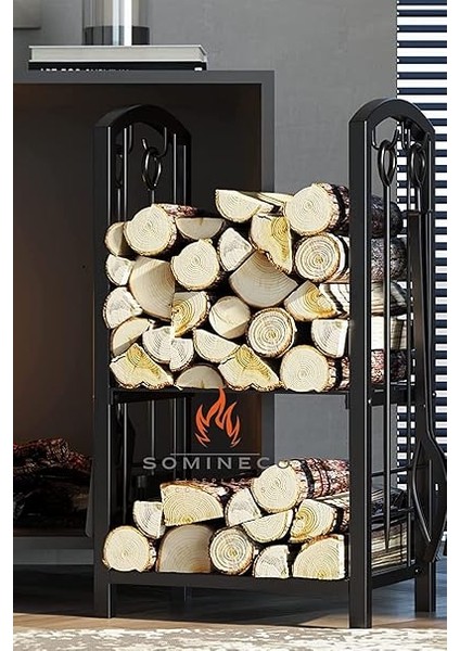 5 Li Ithal Metal Oval Odunluk Raflı Şömine-Soba Maşa Takımı Aksesuar Seti SS-004 fiyatları