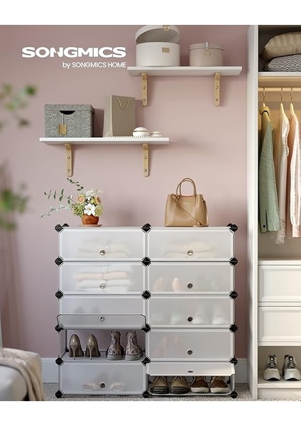 Plastik Ayakkabı Rafı, Dikdörtgen 10'lu Sistem, Beyaz LPC10W fiyatları