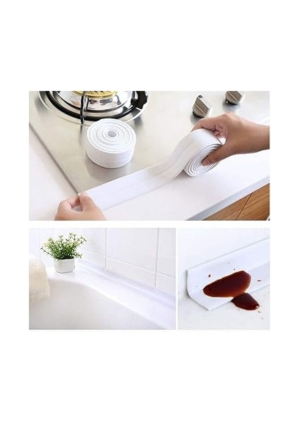 Metre 38 mm Su Sızdırmaz Bant Nem Küf Önleyici Lavabo Evye Küvet Kenar Bandı modelleri