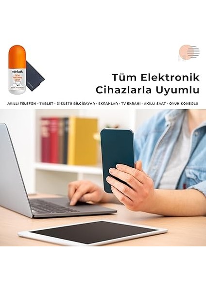 Telefon, Tablet ve Bilgisayar Için 100 ml Ekran Temizleyici Sprey &amp; Mikrofiber Bez fiyatları