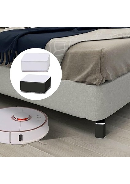 4 Adet Mobilya Yükselticileri, Kendinden Yapışkanlı Sandalye Masa Bacak Koruyucusu, Karbon Çelik Mobilya Yükseltici Ayak Pedleri, 500 kg Kapasiteli Yükselen Yatak Bacak Yükseltme Pedi(Beyaz) fiyatları