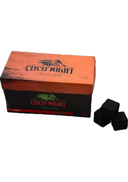 Night (Tanıtım Fiyatı) 1kg Hindistan Cevizi Küp Nargile Kömürü 27MM fırsatları