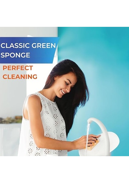 Klasik Yeşil Bulaşık Süngeri 5'li Paket, Dayanıklı ve Etkili Kir Sökücü indirimleri