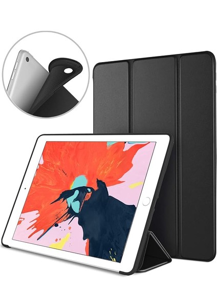 iPad 6. Nesil 2018 9,7 Inç/ipad 5. Nesil 2017 9.7 Inç Için Kılıf, Hafif Ayaklı Koruyucu Kılıf [otomatik Uyku/uyandırma] Esnek Yumuşak Tpu Arka Kapak Deri Kılıf, Siyah