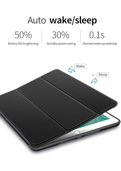 iPad 6. Nesil 2018 9,7 Inç/ipad 5. Nesil 2017 9.7 Inç Için Kılıf, Hafif Ayaklı Koruyucu Kılıf [otomatik Uyku/uyandırma] Esnek Yumuşak Tpu Arka Kapak Deri Kılıf, Siyah modelleri